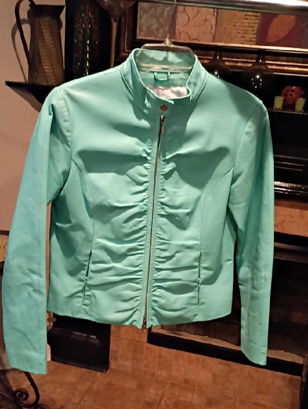 FINAL PRICE Wilsons Leather Maxima Seafoam Green Jacket
